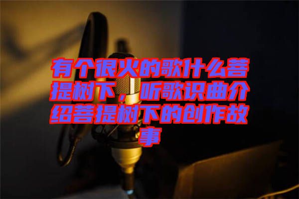 有個很火的歌什么菩提樹下，聽歌識曲介紹菩提樹下的創(chuàng)作故事