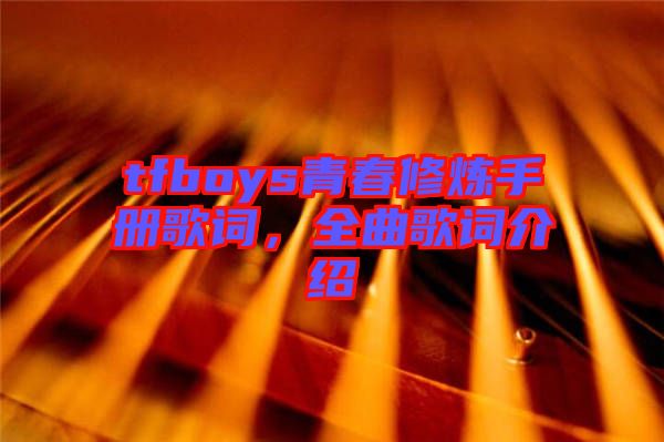 tfboys青春修煉手冊(cè)歌詞，全曲歌詞介紹