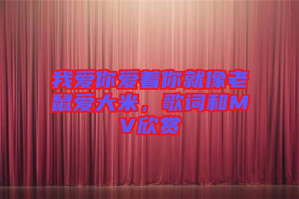 我愛你愛著你就像老鼠愛大米，歌詞和MV欣賞