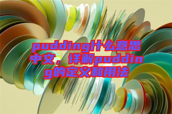 pudding什么意思中文，詳解pudding的定義和用法