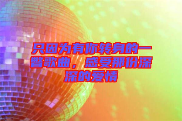 只因為有你轉身的一瞥歌曲，感受那份深深的愛情