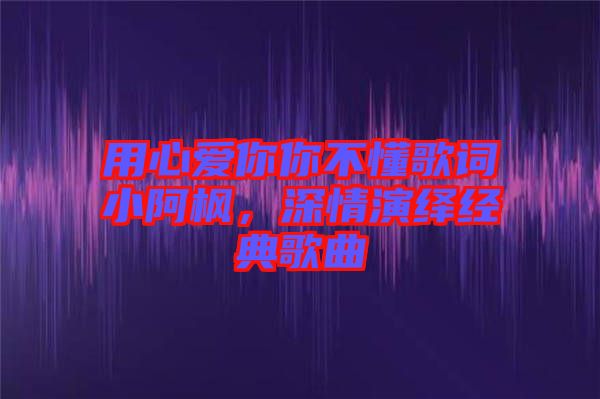 用心愛你你不懂歌詞小阿楓，深情演繹經(jīng)典歌曲