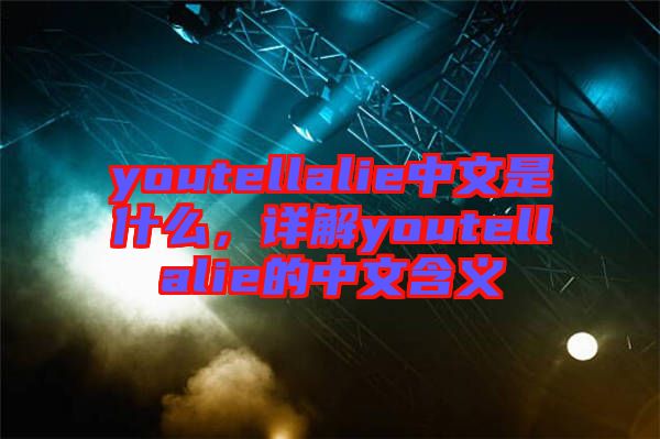 youtellalie中文是什么，詳解youtellalie的中文含義