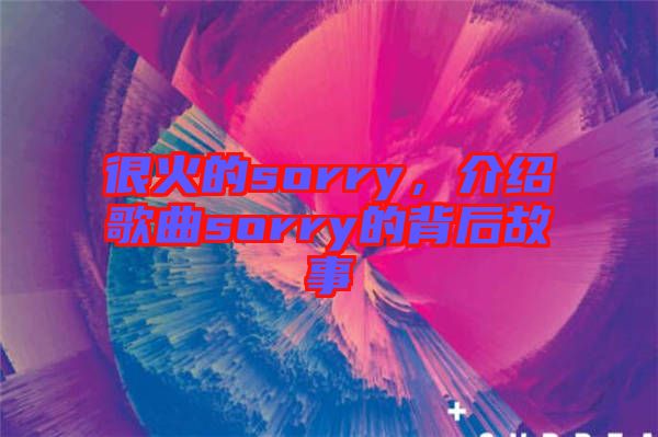 很火的sorry，介紹歌曲sorry的背后故事