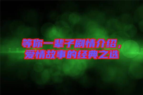 等你一輩子劇情介紹，愛(ài)情故事的經(jīng)典之選