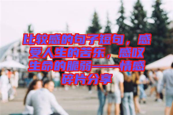 比較感的句子短句，感受人生的苦樂(lè)，感嘆生命的脆弱——情感碎片分享