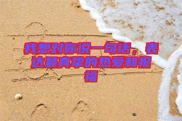 我想對(duì)你說一句話，表達(dá)最真摯的熱愛和祝福