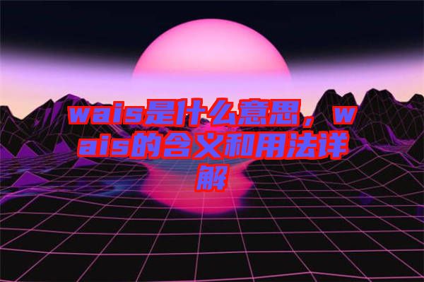 wais是什么意思，wais的含義和用法詳解