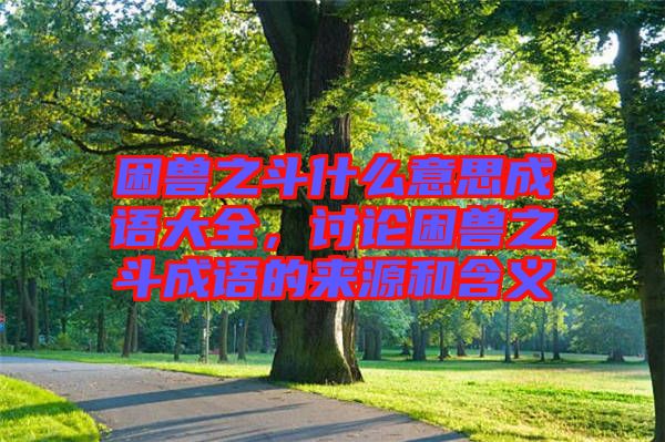 困獸之斗什么意思成語大全，討論困獸之斗成語的來源和含義