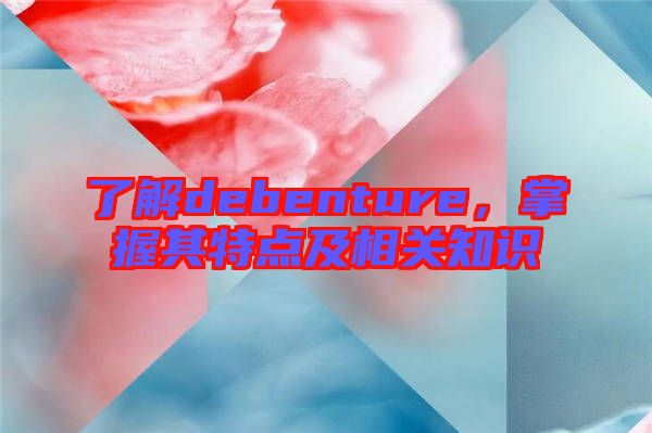 了解debenture，掌握其特點及相關知識