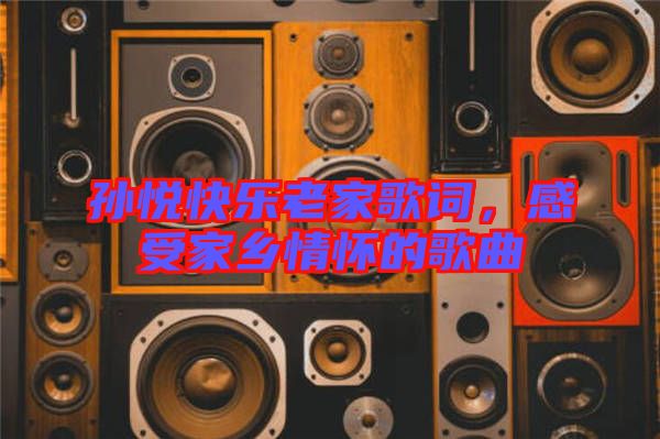 孫悅快樂(lè)老家歌詞，感受家鄉(xiāng)情懷的歌曲