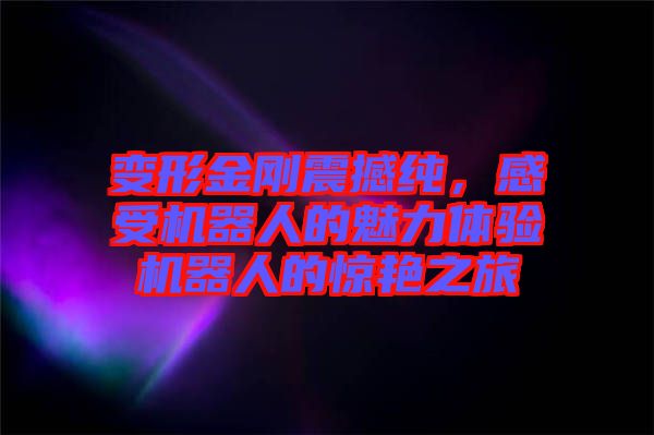 變形金剛震撼純，感受機(jī)器人的魅力體驗(yàn)機(jī)器人的驚艷之旅