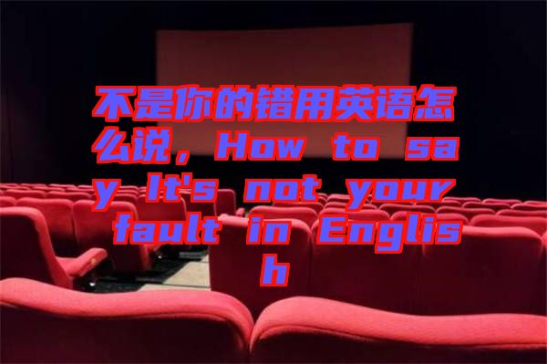 不是你的錯(cuò)用英語(yǔ)怎么說(shuō)，How to say It's not your fault in English