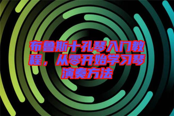 布魯斯十孔琴入門教程，從零開始學習琴演奏方法