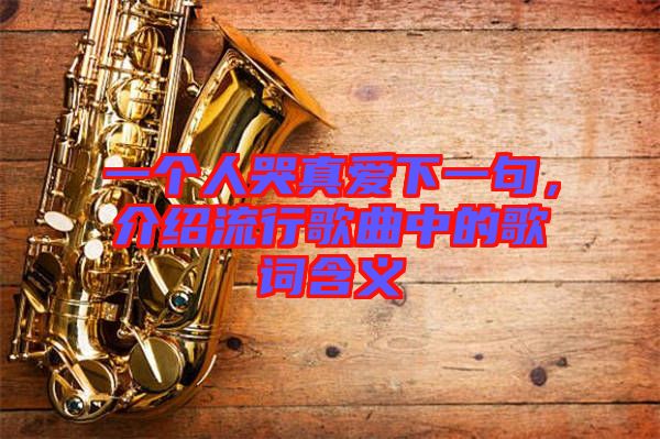 一個(gè)人哭真愛下一句，介紹流行歌曲中的歌詞含義