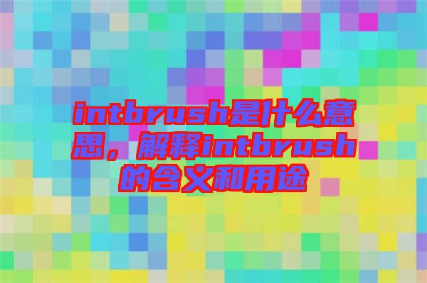 intbrush是什么意思，解釋intbrush的含義和用途