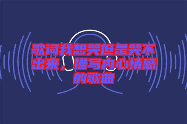 歌詞我想哭但是哭不出來，描寫內(nèi)心情感的歌曲