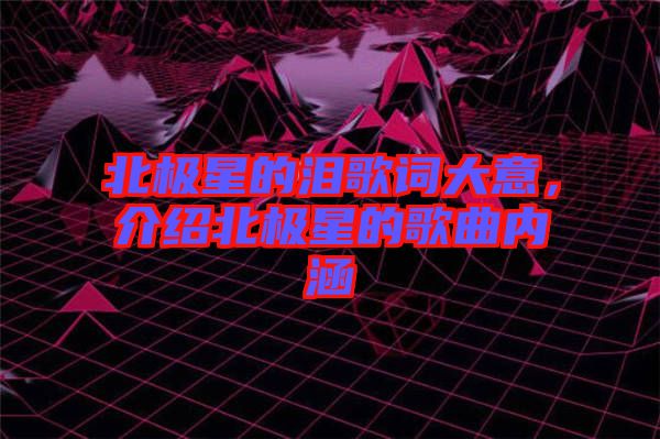 北極星的淚歌詞大意，介紹北極星的歌曲內(nèi)涵