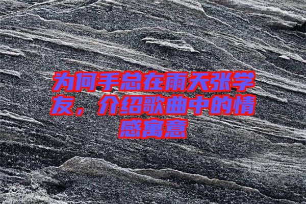 為何手總在雨天張學(xué)友，介紹歌曲中的情感寓意