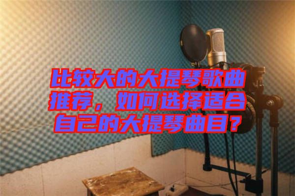 比較大的大提琴歌曲推薦，如何選擇適合自己的大提琴曲目？