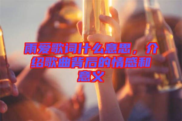 雨愛歌詞什么意思，介紹歌曲背后的情感和意義