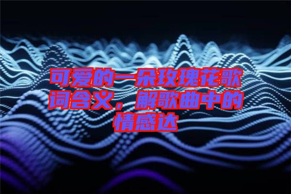 可愛的一朵玫瑰花歌詞含義，解歌曲中的情感達