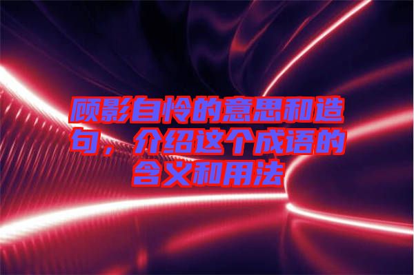 顧影自憐的意思和造句，介紹這個成語的含義和用法