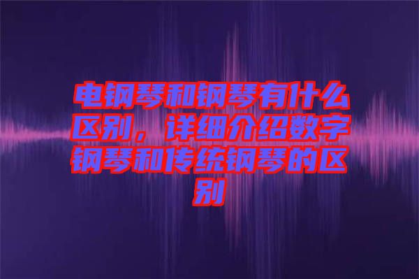 電鋼琴和鋼琴有什么區(qū)別，詳細(xì)介紹數(shù)字鋼琴和傳統(tǒng)鋼琴的區(qū)別