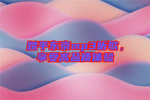 踏平東京mp3聽(tīng)歌，享受高品質(zhì)體驗(yàn)