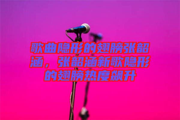 歌曲隱形的翅膀張韶涵，張韶涵新歌隱形的翅膀熱度飆升