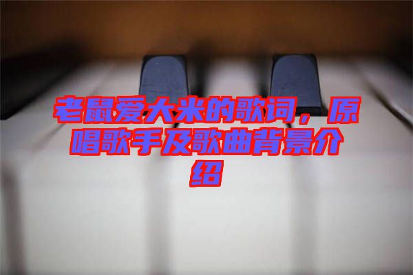 老鼠愛大米的歌詞，原唱歌手及歌曲背景介紹