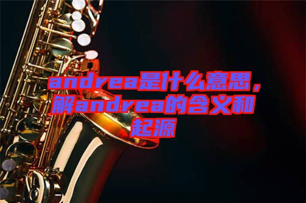 andrea是什么意思，解andrea的含義和起源