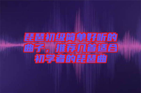 琵琶初級簡單好聽的曲子，推薦幾首適合初學(xué)者的琵琶曲