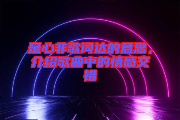 是心非歌詞達的意思，介紹歌曲中的情感交錯