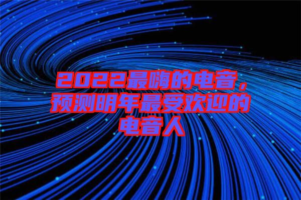 2022最嗨的電音，預(yù)測明年最受歡迎的電音人