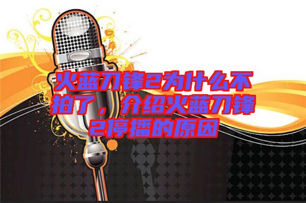 火藍(lán)刀鋒2為什么不拍了，介紹火藍(lán)刀鋒2停播的原因