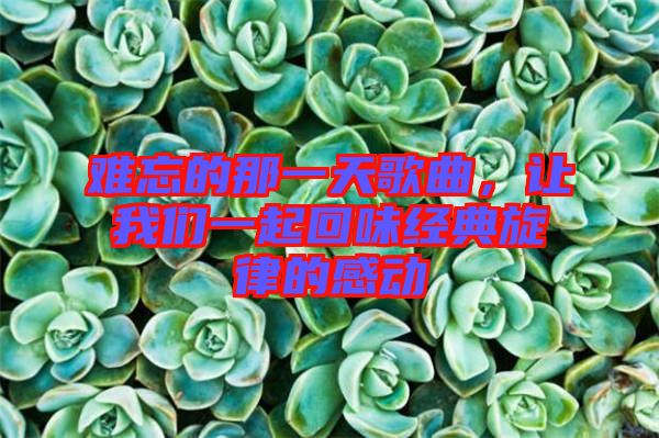 難忘的那一天歌曲，讓我們一起回味經(jīng)典旋律的感動(dòng)