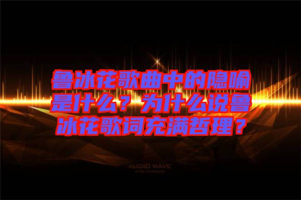 魯冰花歌曲中的隱喻是什么？為什么說魯冰花歌詞充滿哲理？