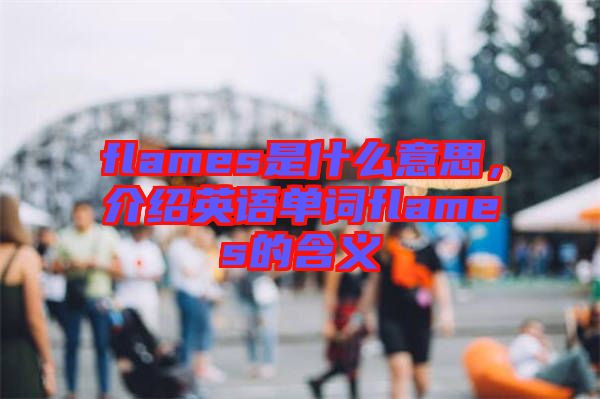 flames是什么意思，介紹英語單詞flames的含義