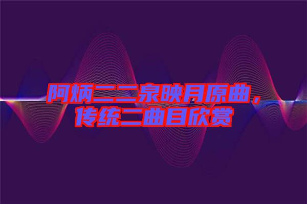 阿炳二二泉映月原曲，傳統(tǒng)二曲目欣賞