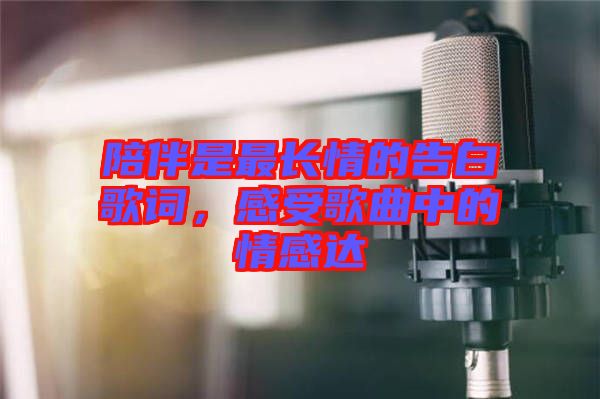 陪伴是最長(zhǎng)情的告白歌詞，感受歌曲中的情感達(dá)