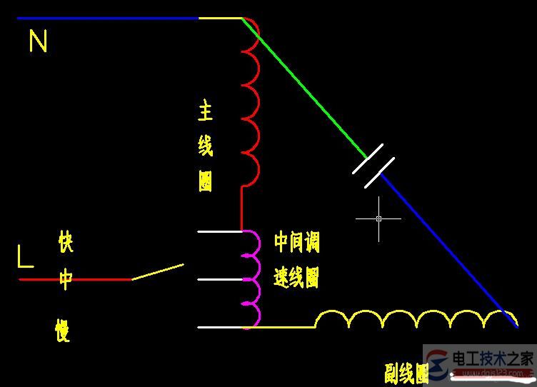 落地扇電機(jī)接線圖